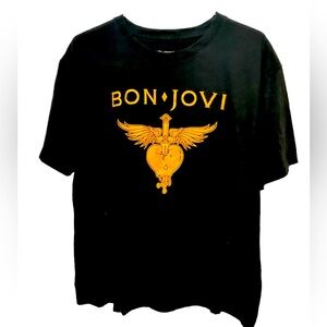 High End Bon Jovi Concert Tour Rock Band Black Men’s XL T-Shirt MINTY